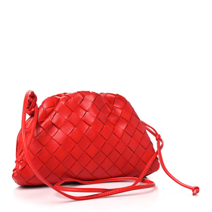 Bottega Veneta Nappa Intrecciato The Mini Pouch Bright Red 3 of 10