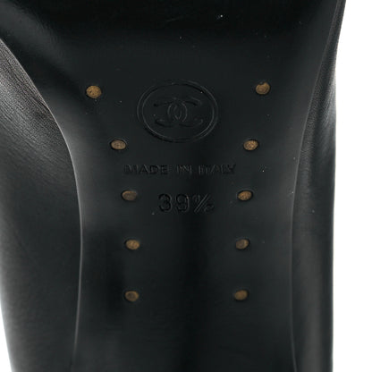 Chanel Lambskin Camellia Pumps 39.5 Black 8 of 11