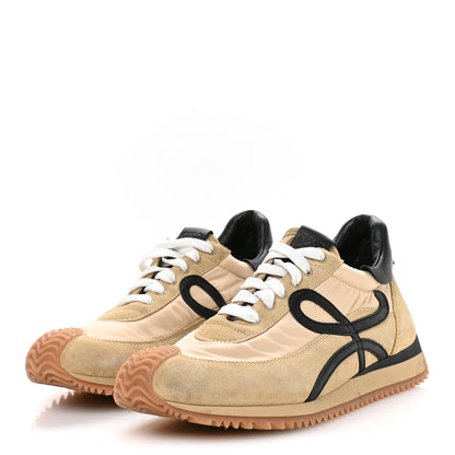 Loewe Nylon Suede Flow Runner Sneakers 40 Gold Black 4 of 8
