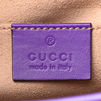 Gucci Calfskin Matelasse Small GG Marmont Chain Shoulder Bag Shine Purple 5 of 6