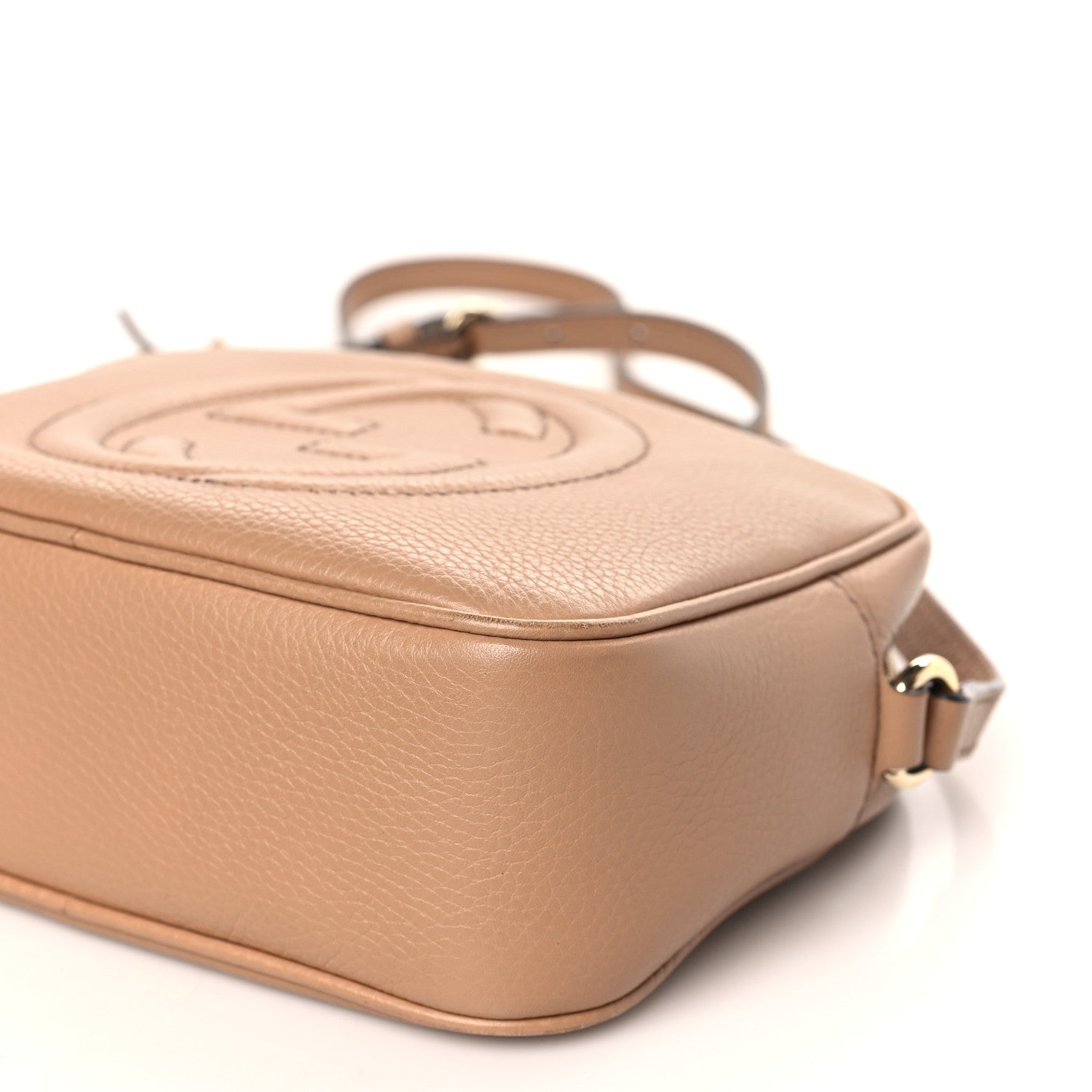 Gucci Pebbled Calfskin Small Soho Disco Bag Camelia 9 of 11