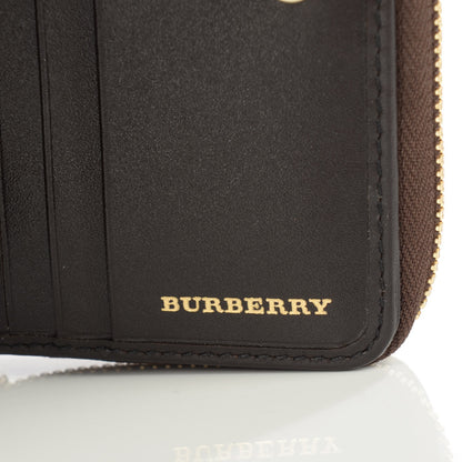 Burberry Haymarket Check Balmore Zip Around Wallet Chocolate 7 of 9