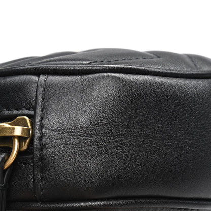 Gucci Calfskin Matelasse GG Marmont Belt Bag 85 34 Black 5 of 6