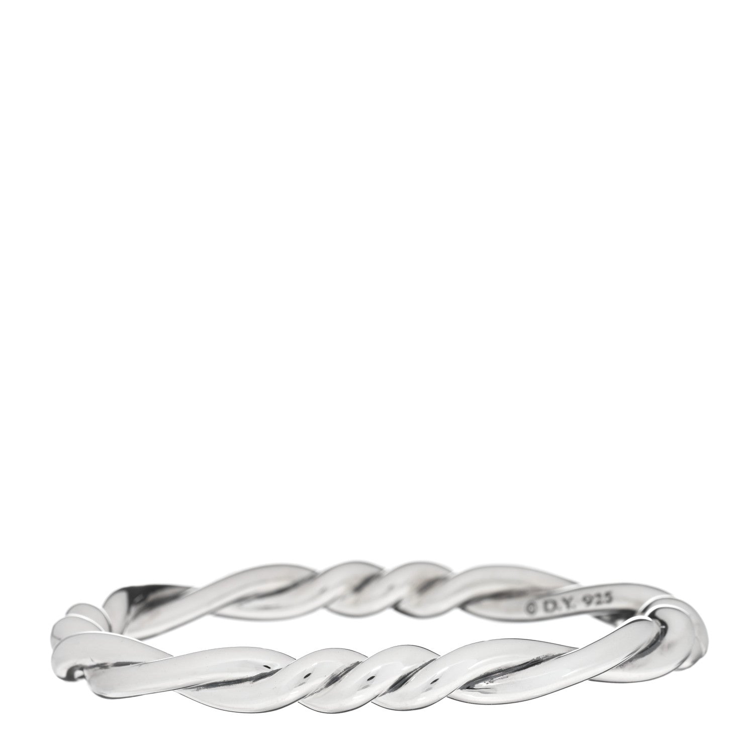 David Yurman Sterling Silver Continuance Center Twist Bracelet 1 of 3