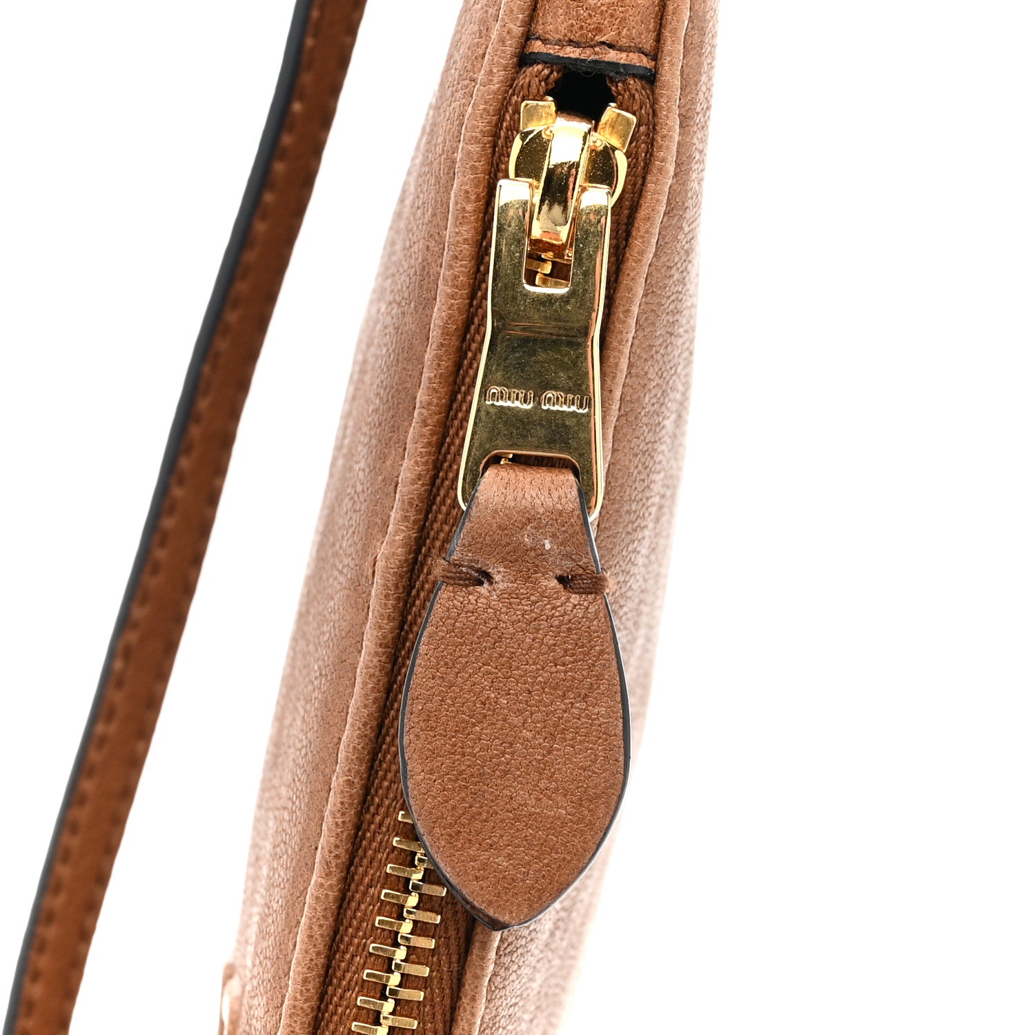 Miu Miu Nappa Aviator Mini Flat Pouch Rovere 1844733 – FASHIONPHILE