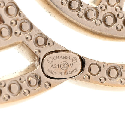 Chanel Crystal CC Brooch Light Gold 4 of 5