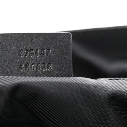 Gucci GG Supreme Monogram Web Flap Messenger Bag Black 7 of 9