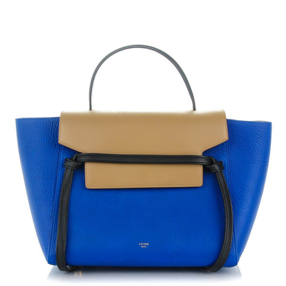 Celine Elephant Calfskin Mini Tri-Color Belt Bag Indigo 1 of 8