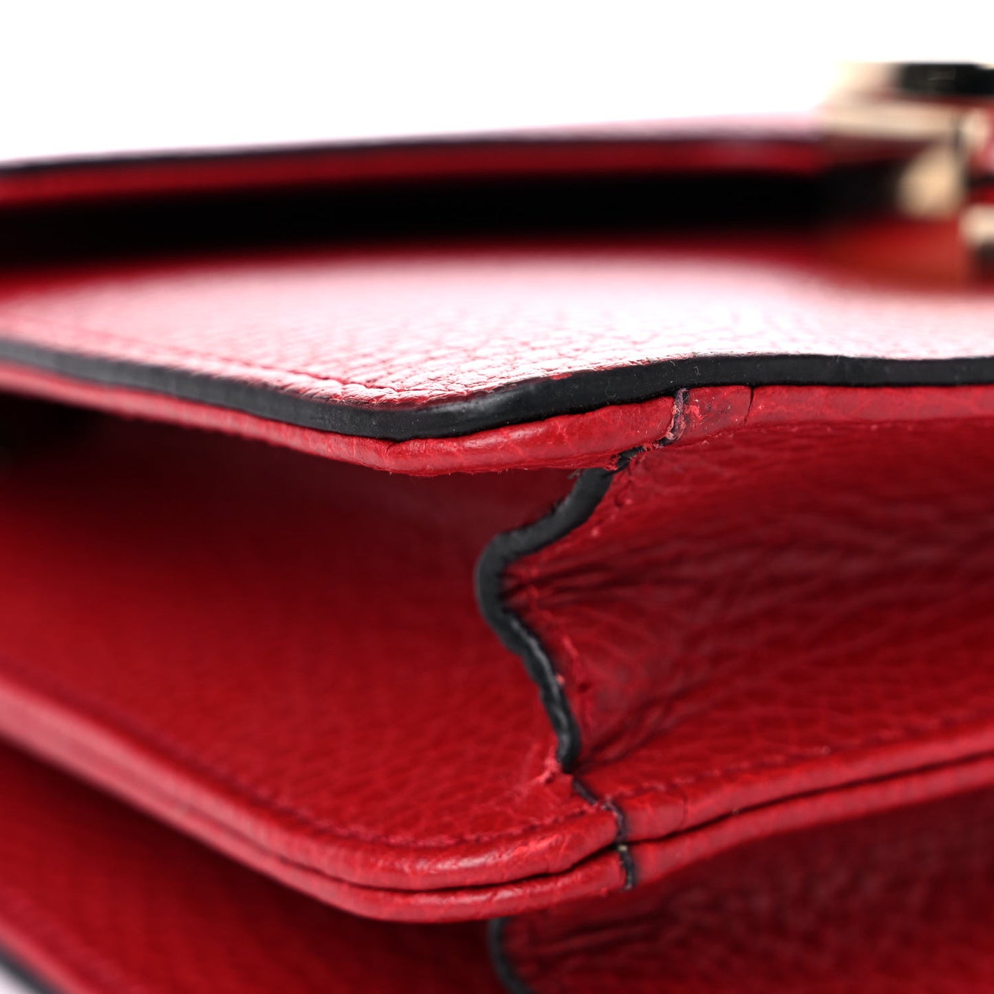 Dollar Calfskin Small Interlocking G Shoulder Bag Red