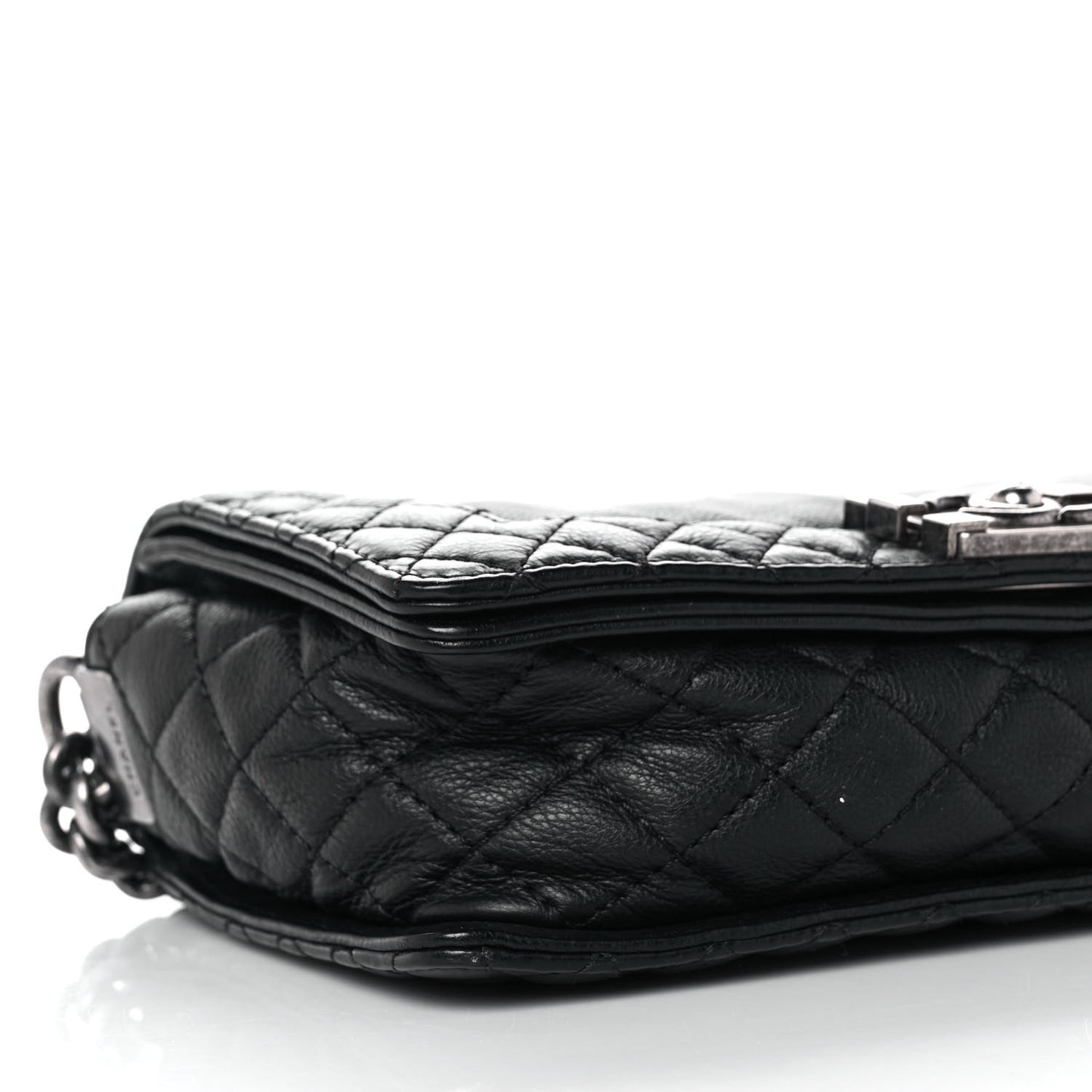 Calfskin Medium Boy Reverso Flap Black