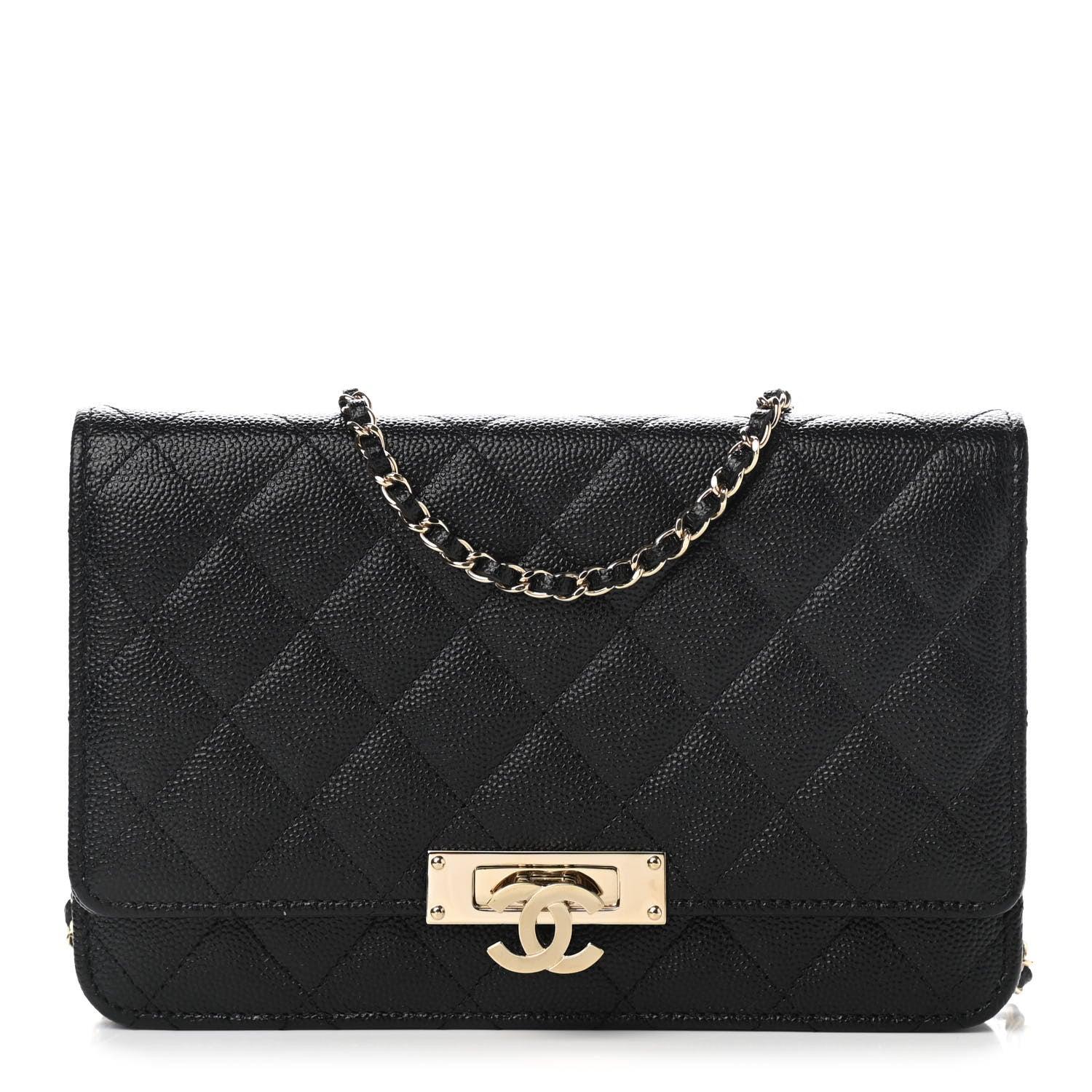 Chanel Caviar Quilted Golden Class Wallet On Chain WOC Black 1 of 13