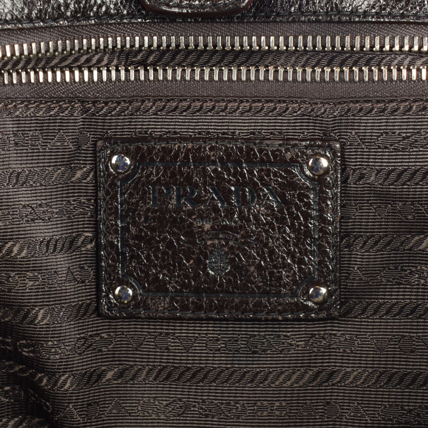 Prada Cervo Lux Chain Shoulder Bag Ebano 9 of 11