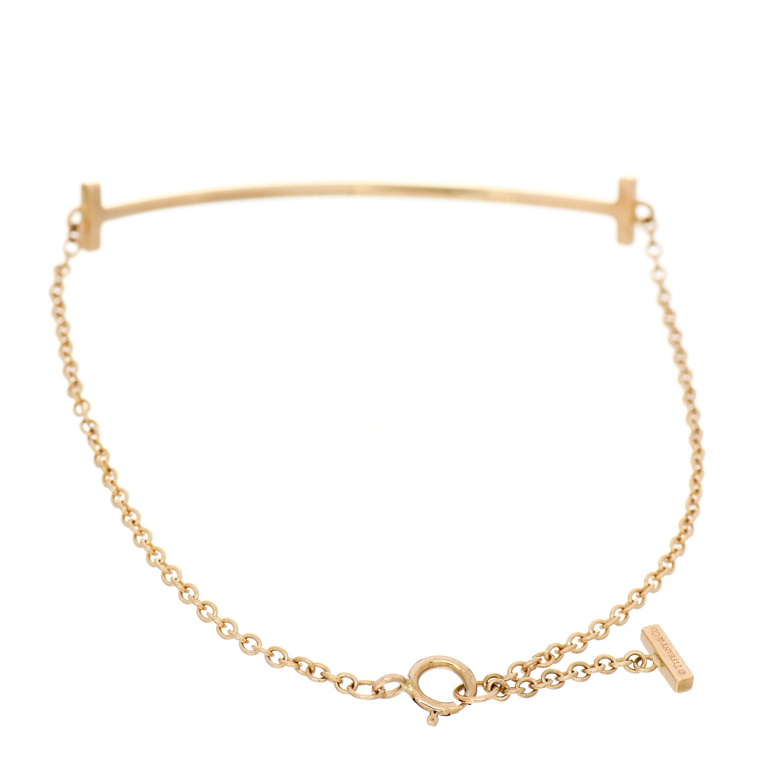 Tiffany 18K Yellow Gold T Smile Bracelet 2 of 4
