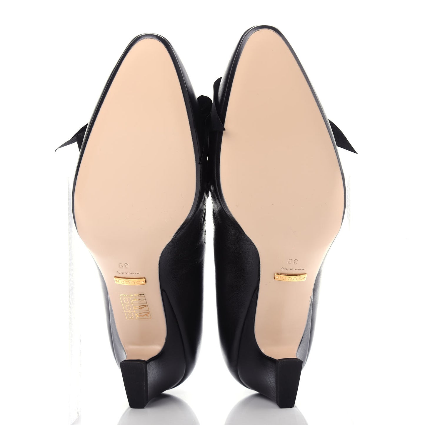Malaga Kid Bow Berith Low Heel Pumps 39 Black