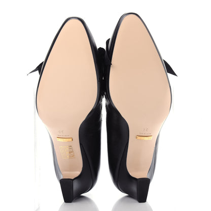 Gucci Malaga Kid Bow Berith Low Heel Pumps 39 Black 6 of 12