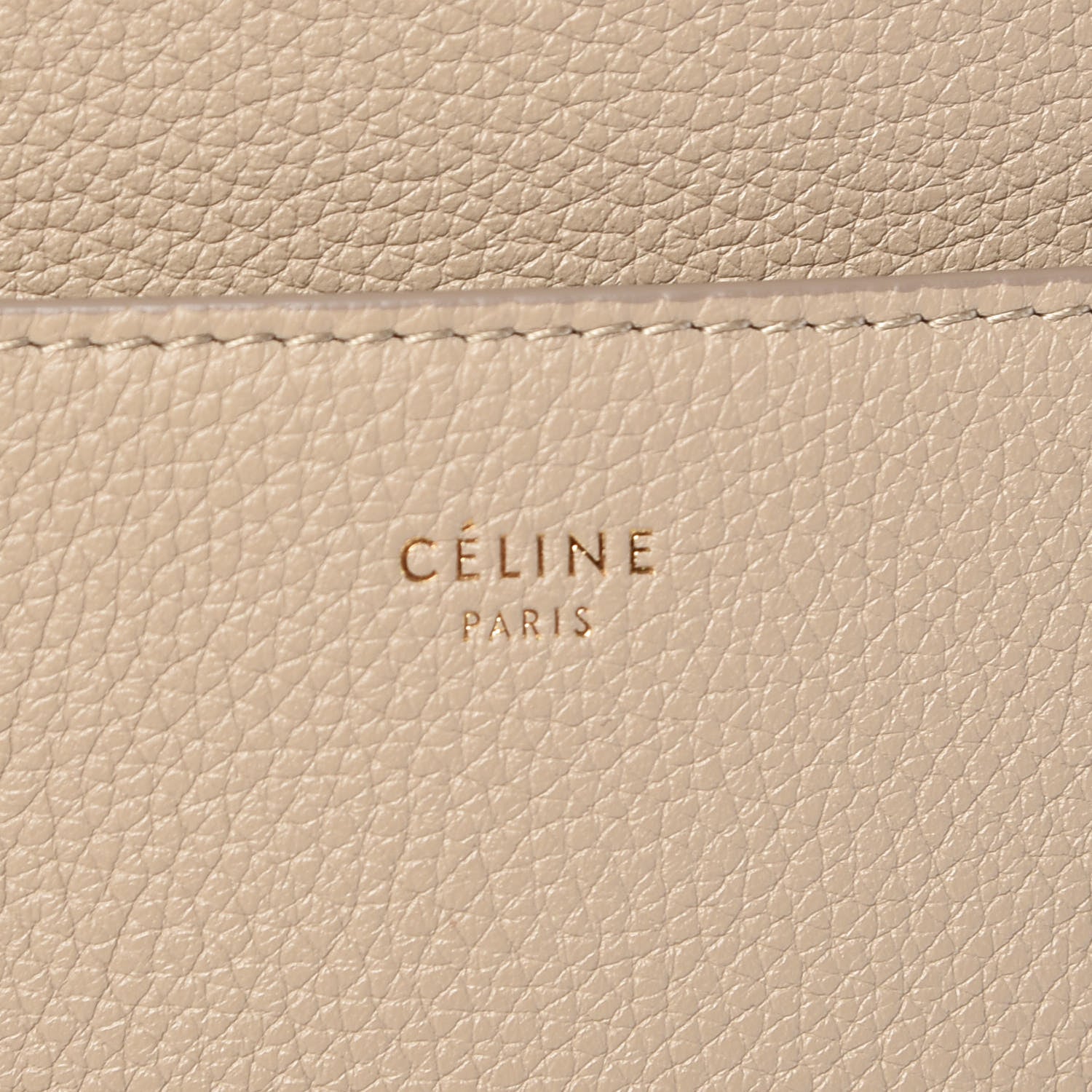 Celine Soft Grained Calfskin Sangle Bucket Bag Dune 6 of 9