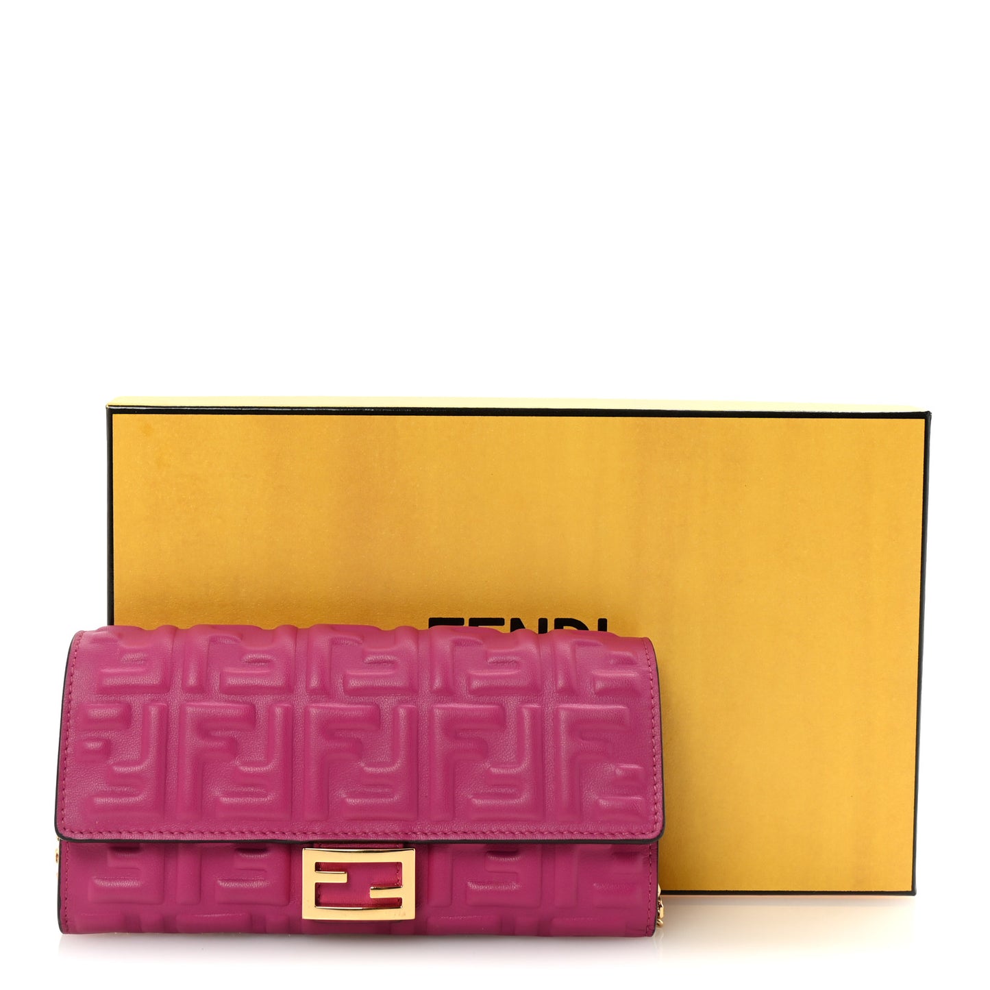 Nappa Matisse FF Embossed Continental Wallet On Chain Ciclamino Pilar