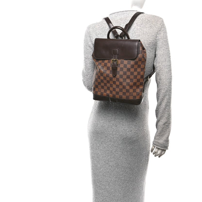 Louis Vuitton Damier Ebene Soho Backpack 2 of 9