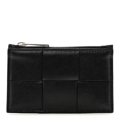 Bottega Veneta Nappa Maxi Intrecciato Zipped Card Case Black 1 of 6