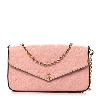 Louis Vuitton Empreinte Pochette Felicie Chain Wallet Rose Poudre 2 of 12