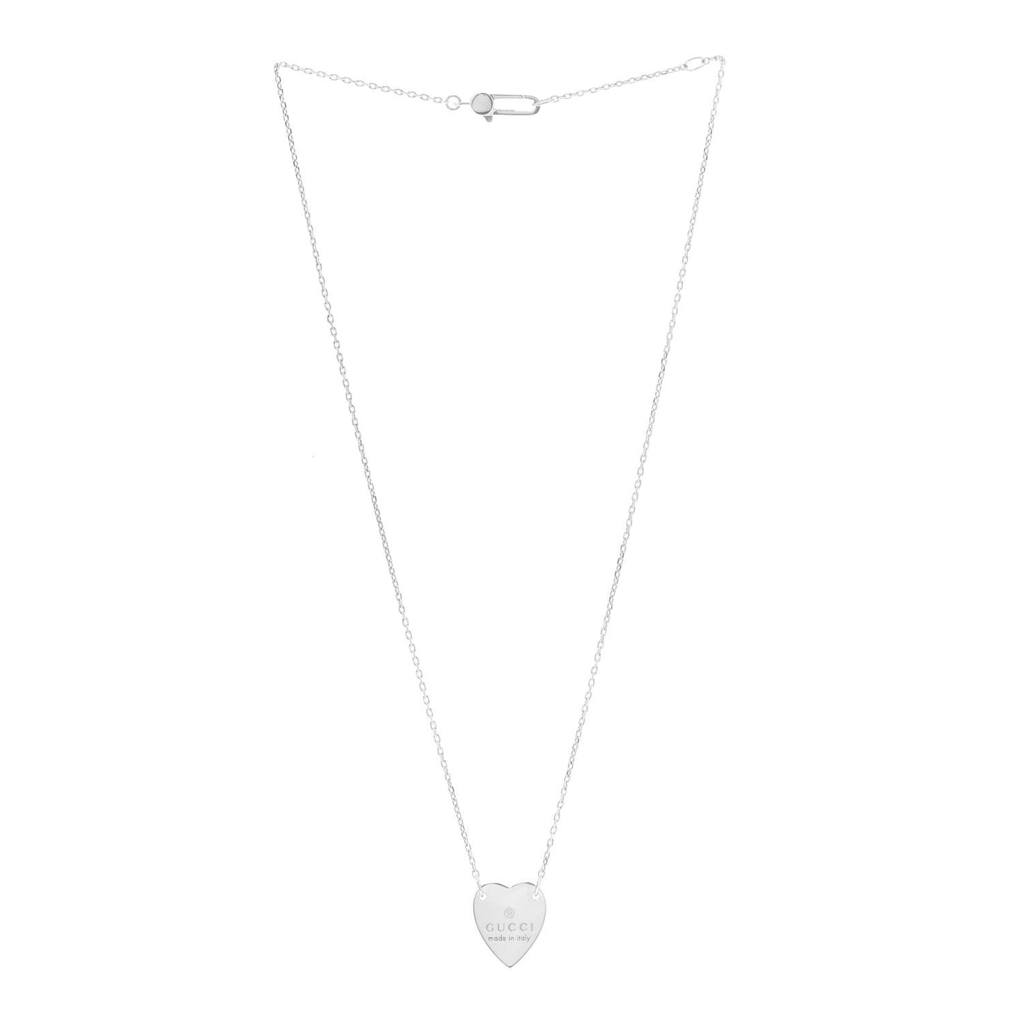 Sterling Silver Trademark Heart Pendant Necklace