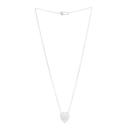 Gucci Sterling Silver Trademark Heart Pendant Necklace 3 of 5