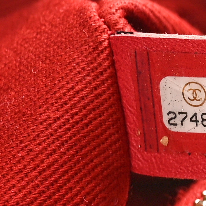 Chanel Caviar Quilted Small Coco Handle Flap Red 6 of 13