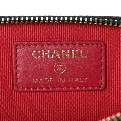 Chanel Lambskin Quilted Chanel 19 Zip Card Holder Wallet Black 6 of 10
