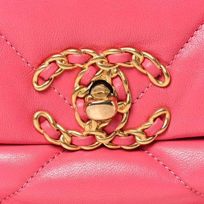 Chanel Goatskin Quilted Medium Chanel 19 Flap Pink 8 of 10
