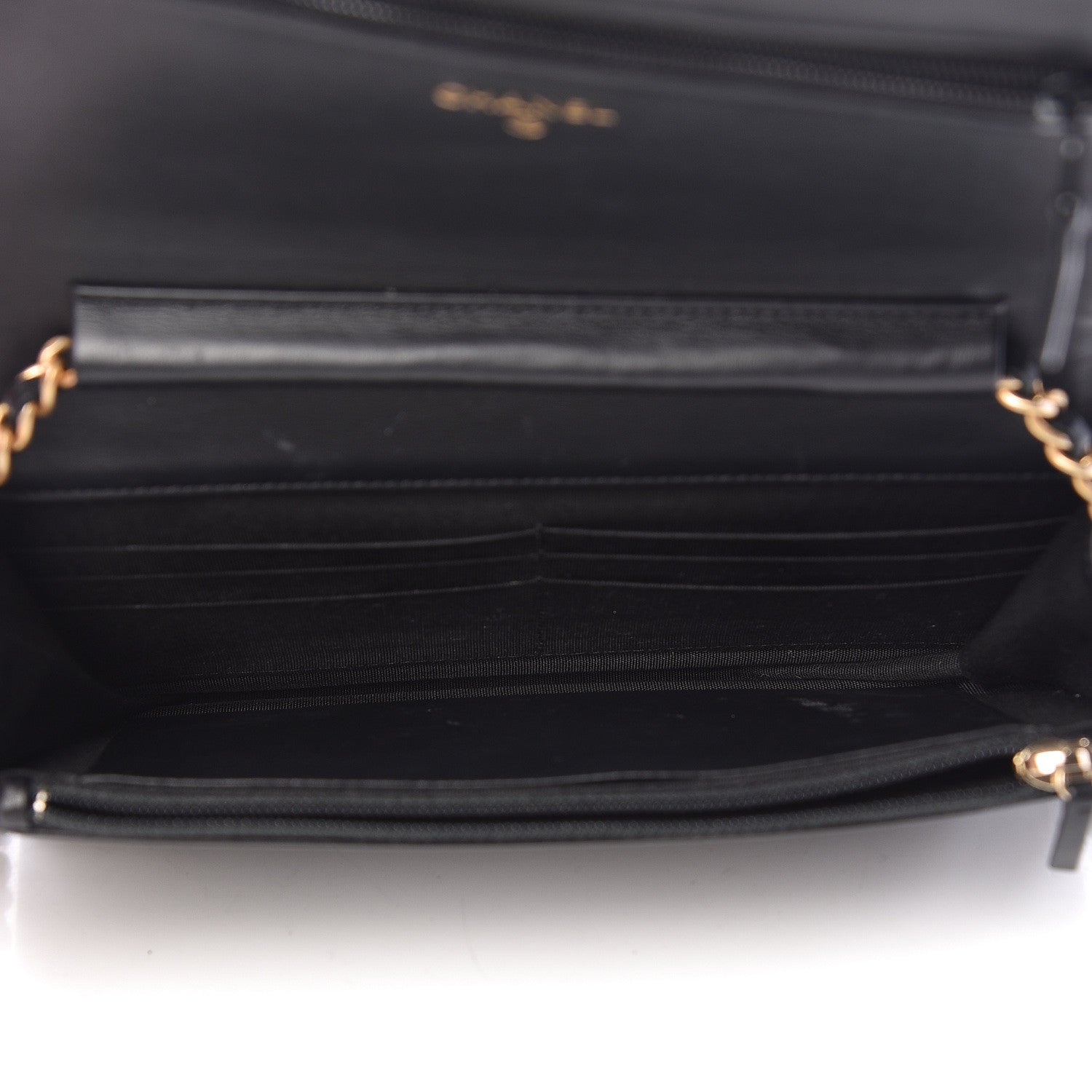 Chanel Calfskin Quilted Chain Around Boy Wallet On Chain WOC Black 5 of 15