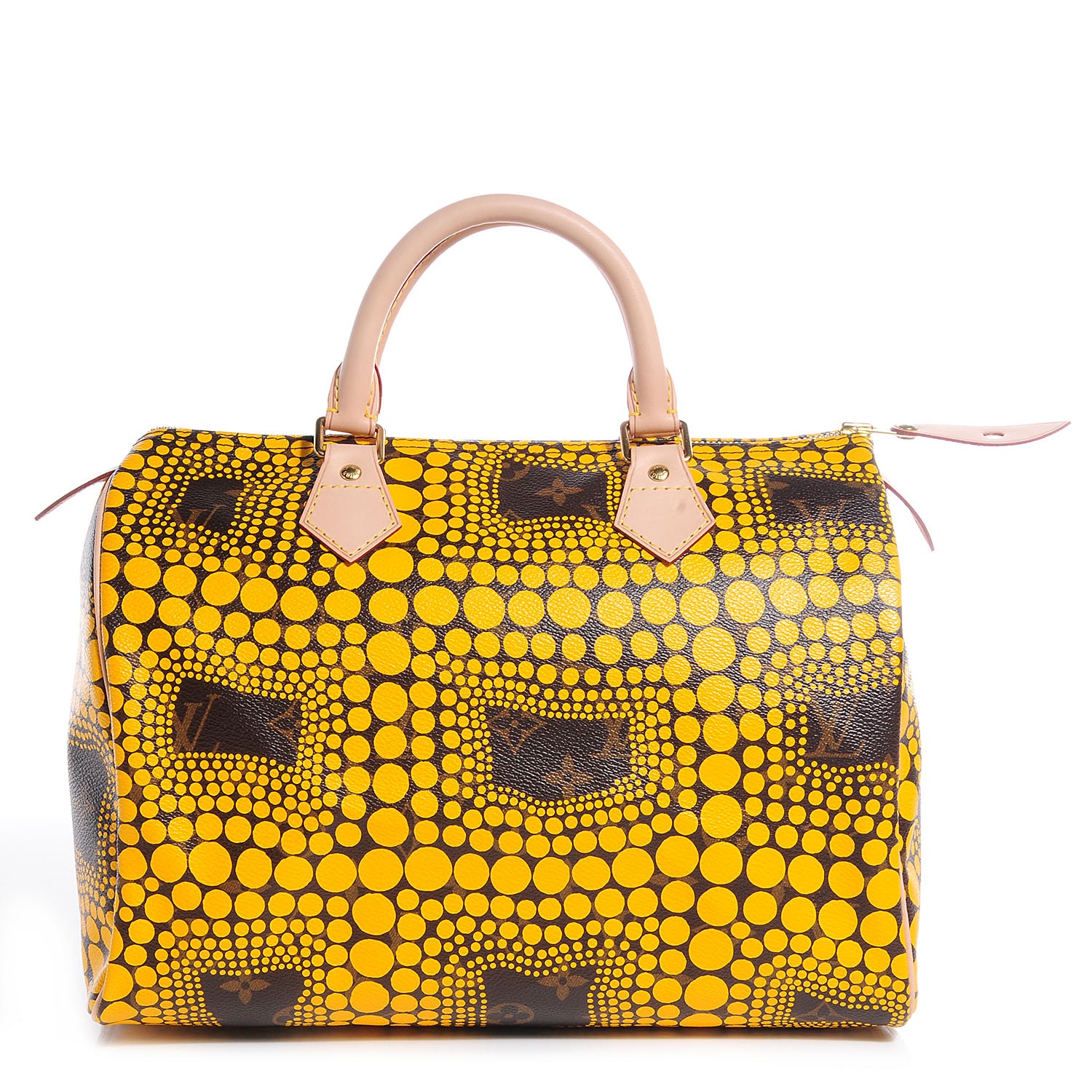 Louis Vuitton Monogram Kusama Town Speedy 30 Yellow 1 of 8