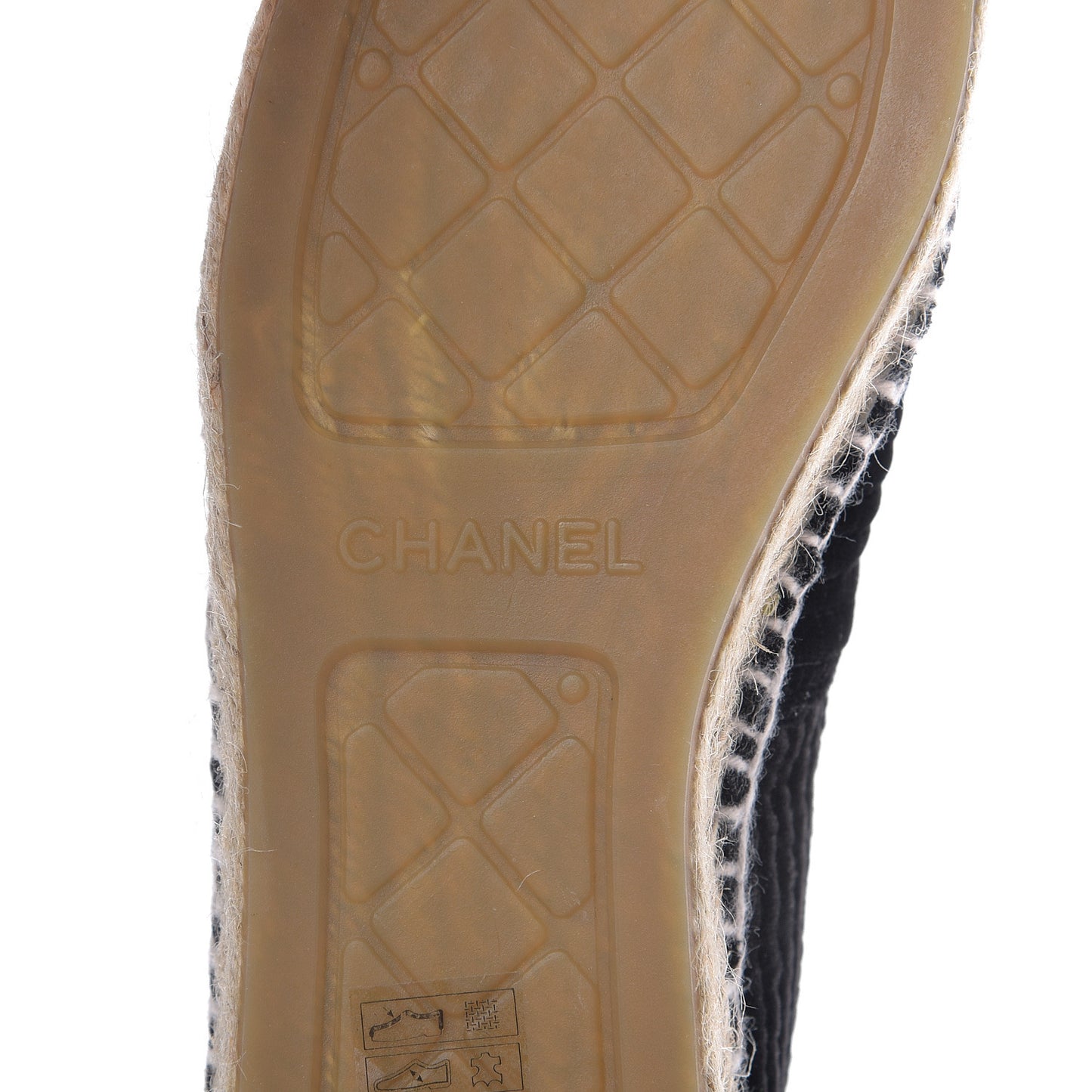 Velvet Grosgrain CC Espadrilles 39 Black