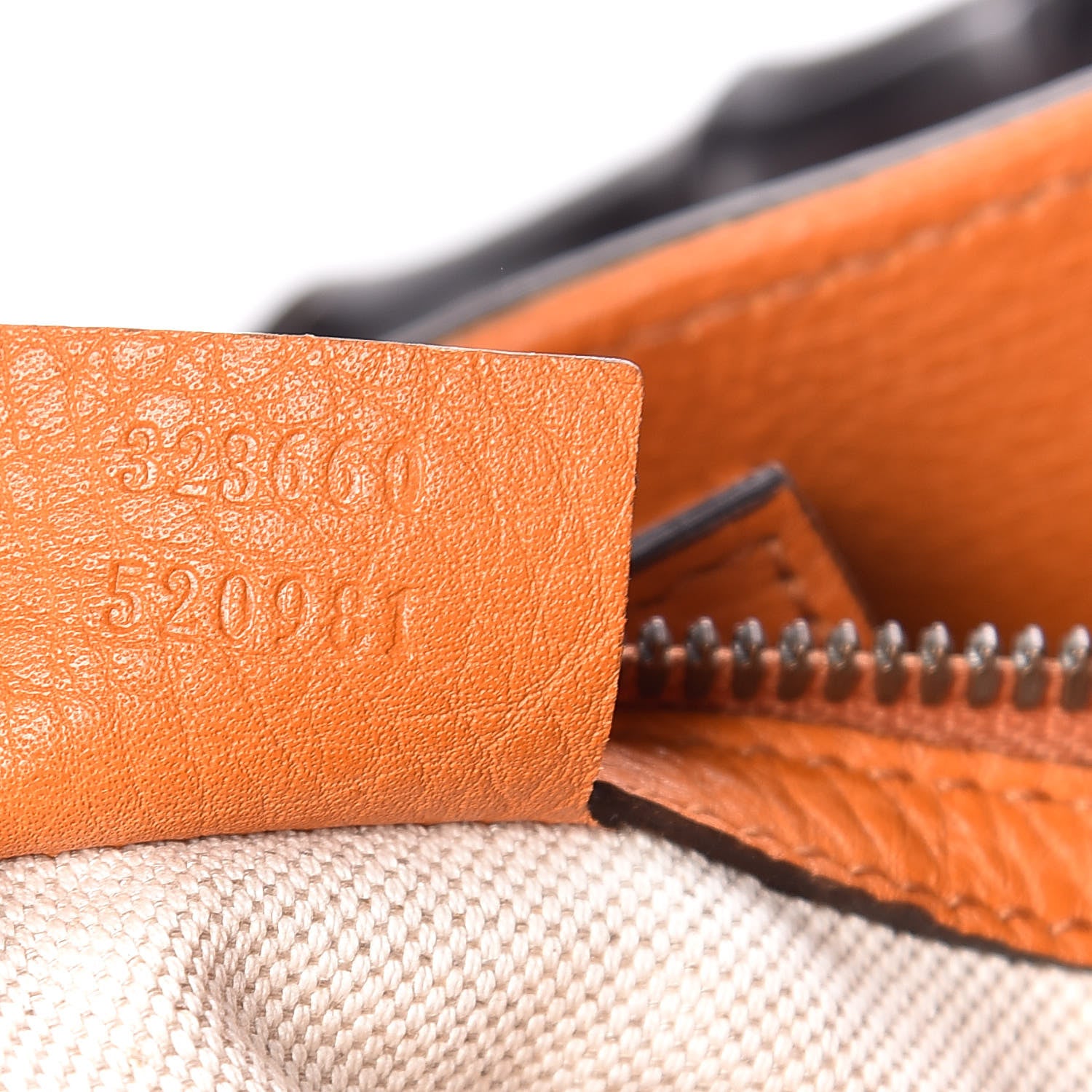 Gucci Cellarius Calfskin Medium Bamboo Shopper Tote Orange 10 of 11