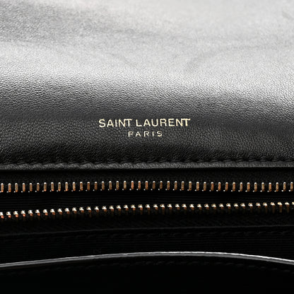 Saint Laurent Lambskin Matelasse Monogram Medium Niki Chain Satchel Black 6 of 12