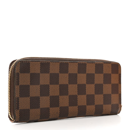 Louis Vuitton Damier Ebene Clemence Wallet Rose Ballerine 3 of 7