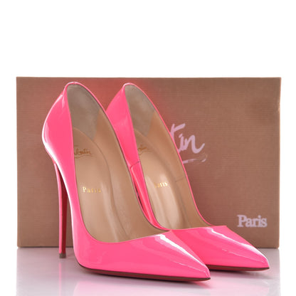 Christian Louboutin Patent So Kate 120 Pumps 39 Shocking Pink 9 of 9