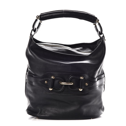 Burberry Calfskin Buckle Hobo Black 1 of 13