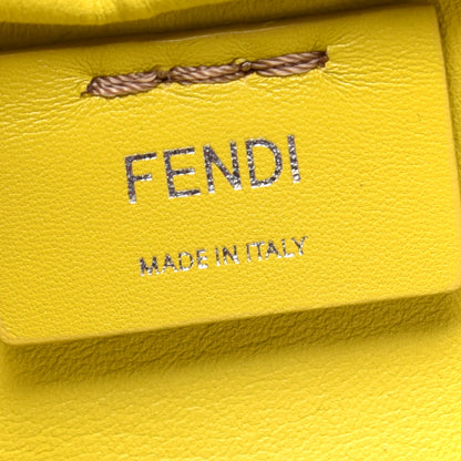 Fendi Vitello Dolce Shiny Nappa Petite 3Jours Tote Cuoio Lime 7 of 11