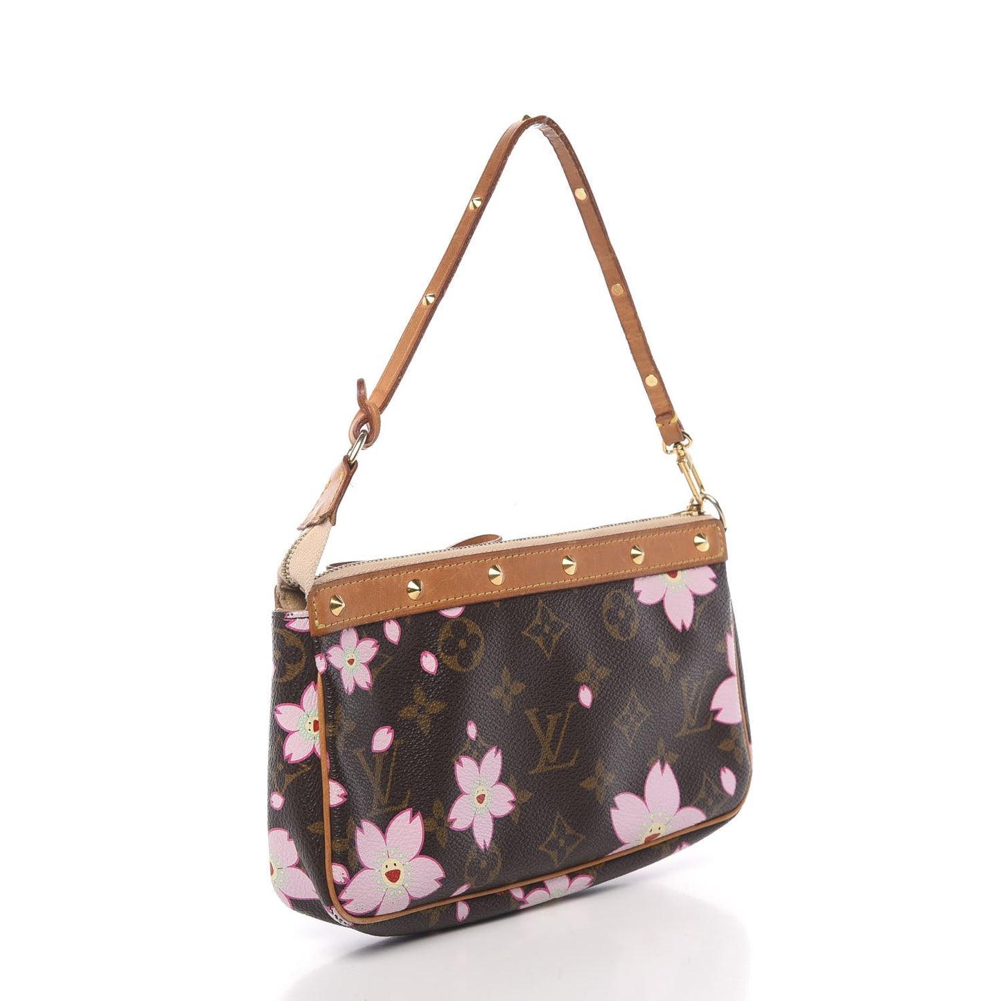 Monogram Cherry Blossom Pochette Accessories Brown