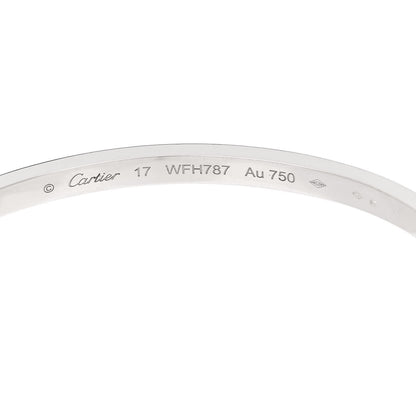 Cartier 18K White Gold Small LOVE Bracelet 17 6 of 8