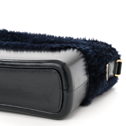 Chanel Shearling Medium Gabrielle Hobo Navy 10 of 10