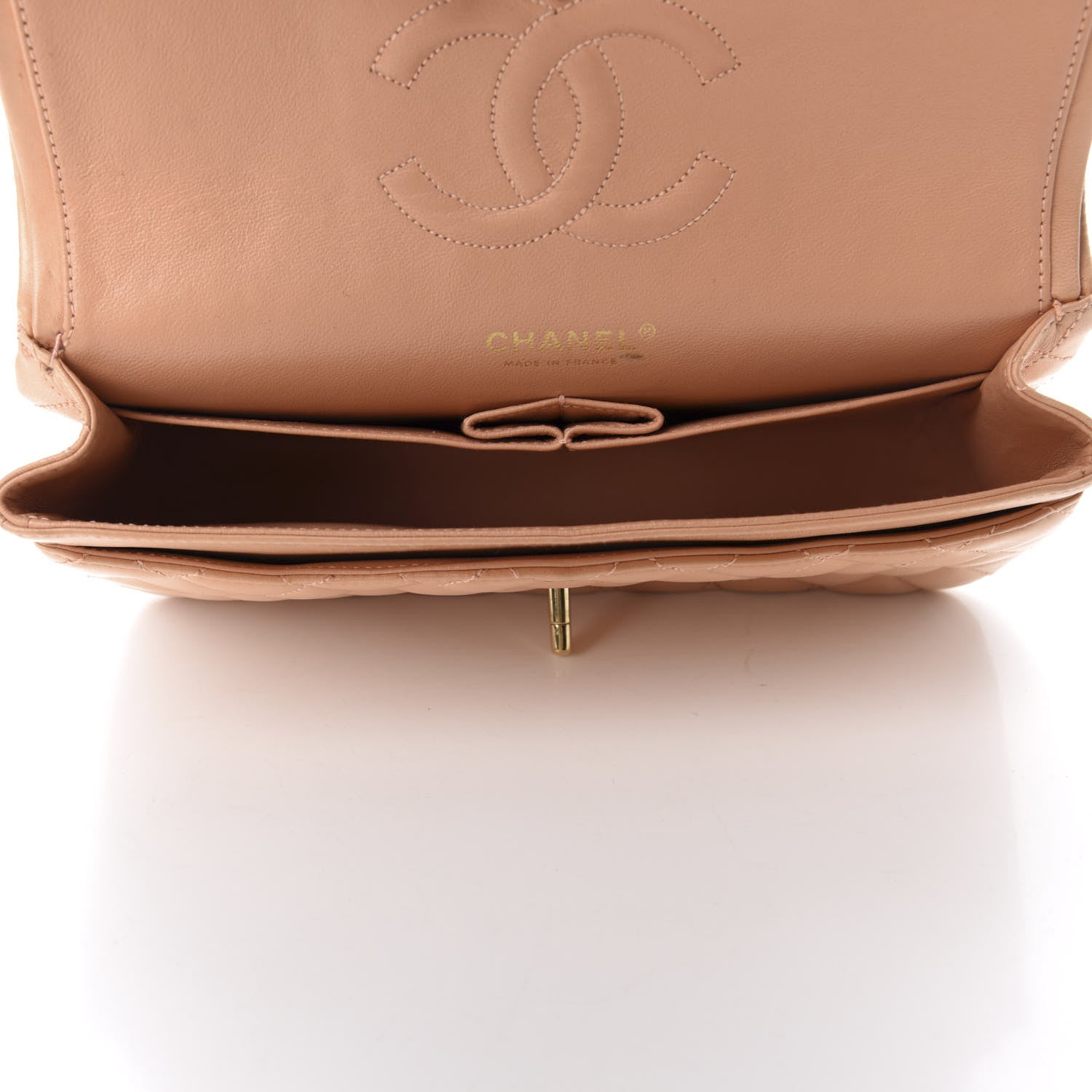 Chanel Lambskin Quilted Medium Double Flap Salmon Pink 5 of 13