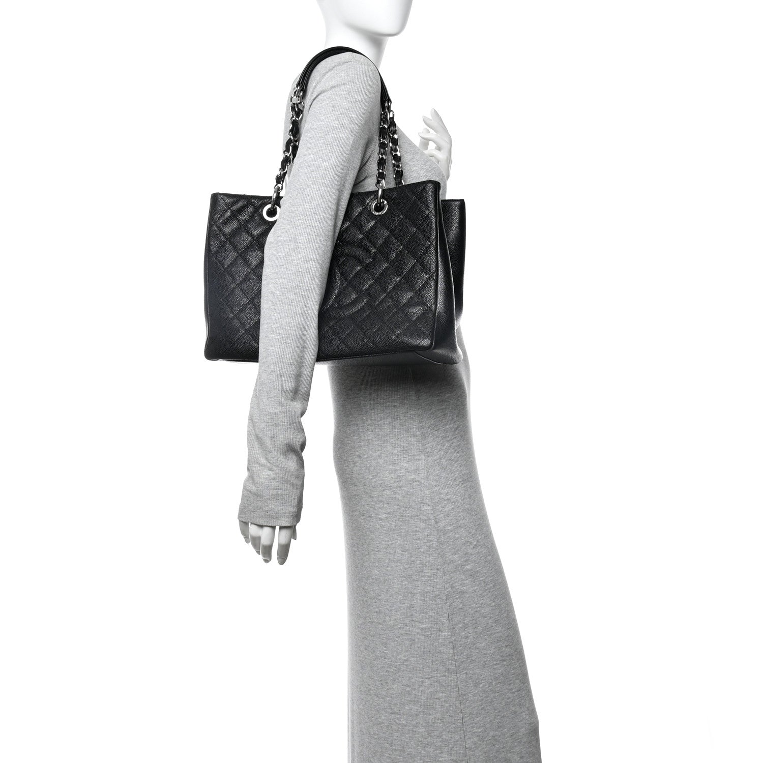 Chanel Caviar Quilted Grand Shopping Tote GST Black 2 of 15