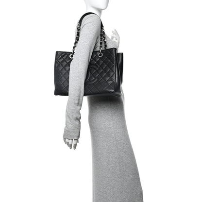 Chanel Caviar Quilted Grand Shopping Tote GST Black 2 of 15
