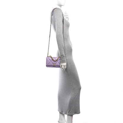Chanel Lambskin Quilted Chanel 19 Wallet On Chain WOC Light Purple 2 of 11