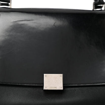 Celine Shiny Goatskin Small Trapeze Black 6 of 9