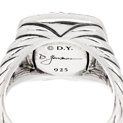 David Yurman Sterling Silver Diamond 11mm Albion Pave Ring 52 6 5 of 5