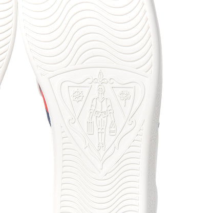 Gucci Calfskin Ayers Web Dagger Embroidered Womens Ace Sneakers 40 White 7 of 11