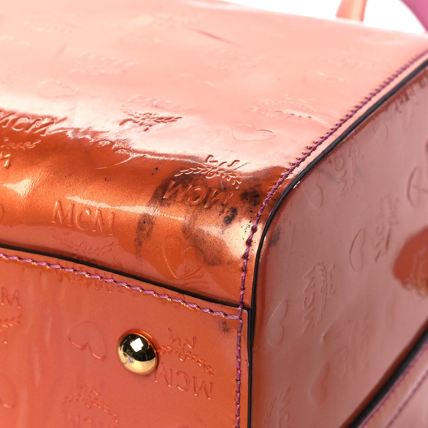 Patent Monogram Boston Bag Bronze