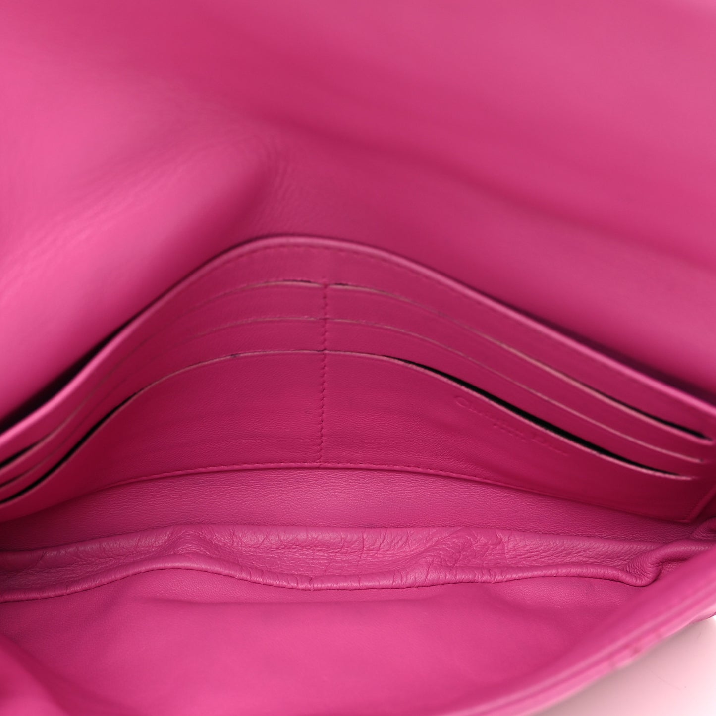 Lambskin Cannage Miss Dior Promenade Pouch Fuchsia